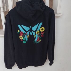 "Brave Honest Beautiful" Butterfly Hoodie, Size L
